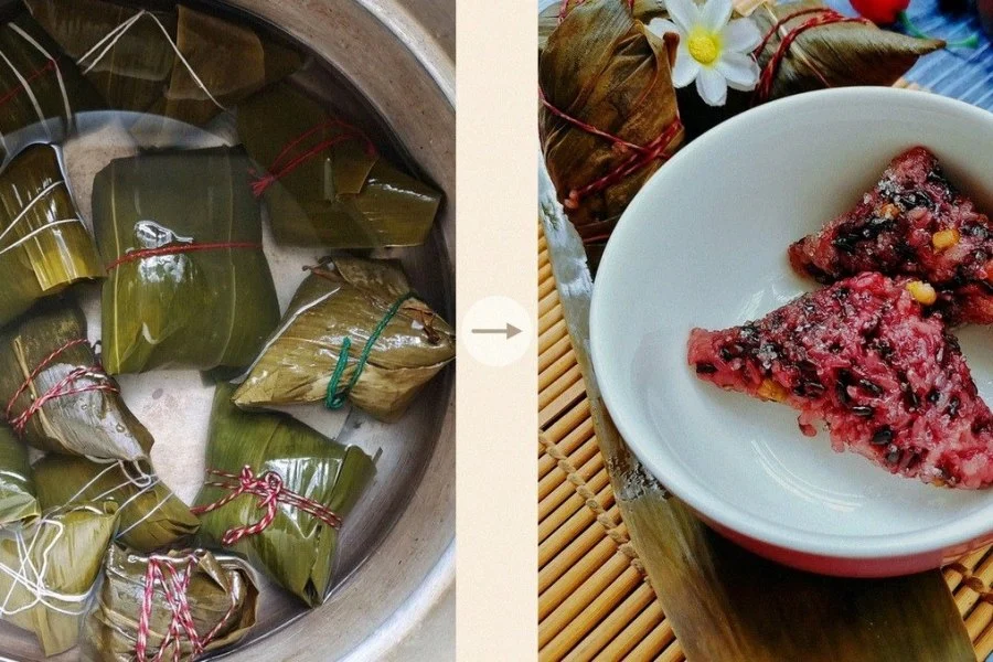Eight-Treasure Sticky Rice Zongzi step 4