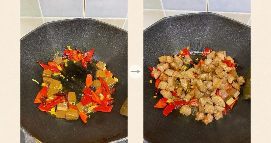 Kung Pao Pork Diced step 3