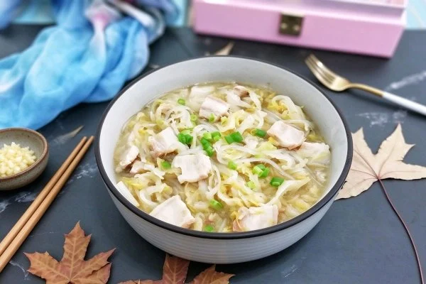 Pickled Cabbage and Pork Belly Stew with Glass Noodles