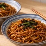 A plate of Scallion Oil Noodles