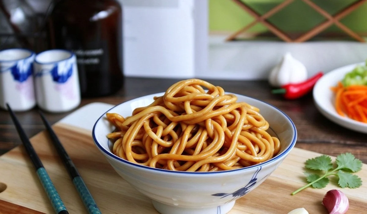 A plate of Sesame Paste Cold Noodles