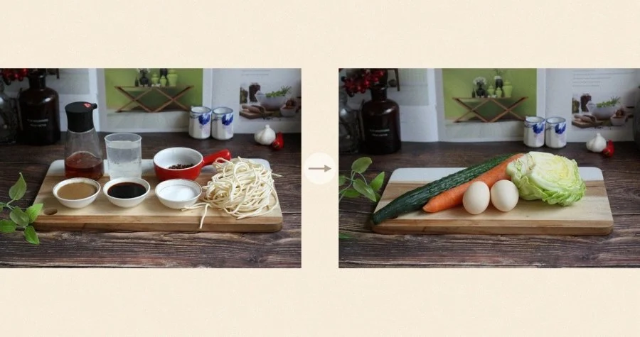 Sesame Paste Cold Noodles step 1