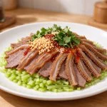 A plate of Sichuan Mala Beef and Tripe Slices