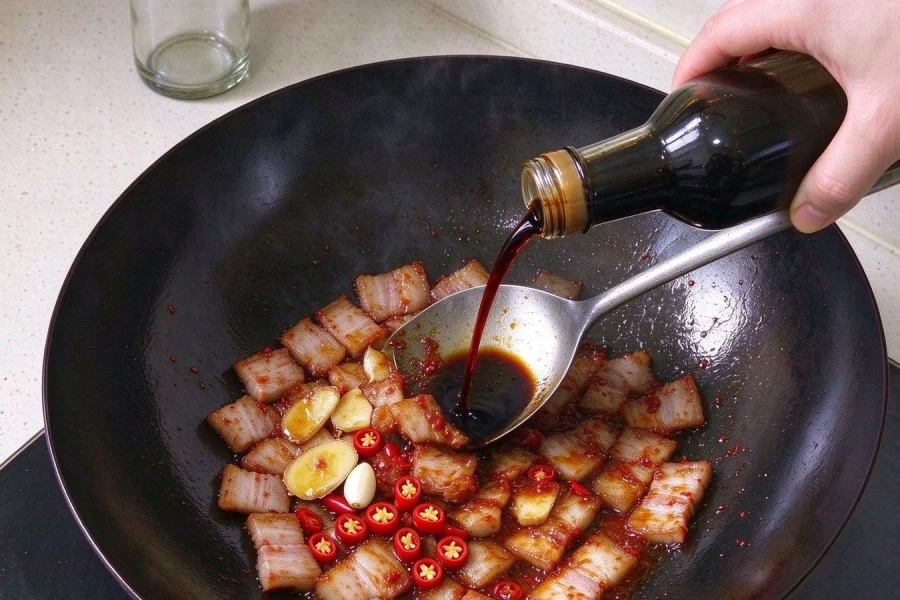 Sichuan Twice-Cooked Pork with Garlic Sprouts step 7