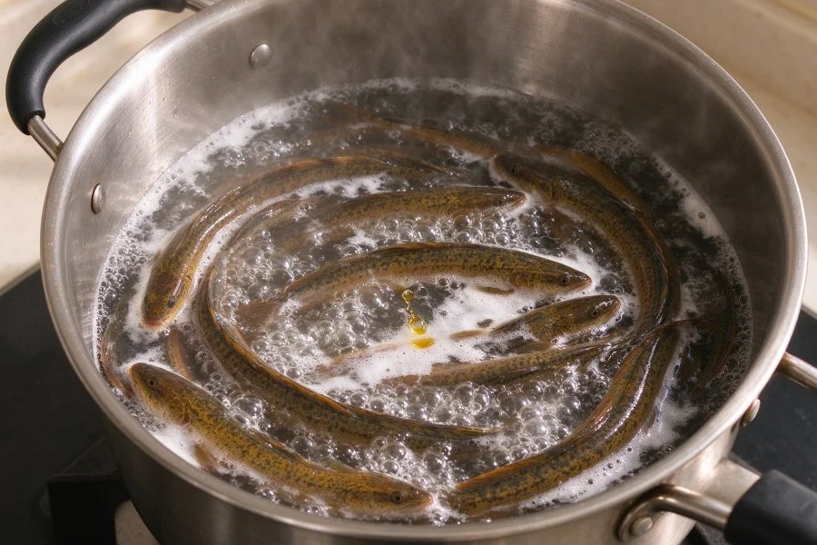 Soft-Shelled Eel Stir-Fry step 1