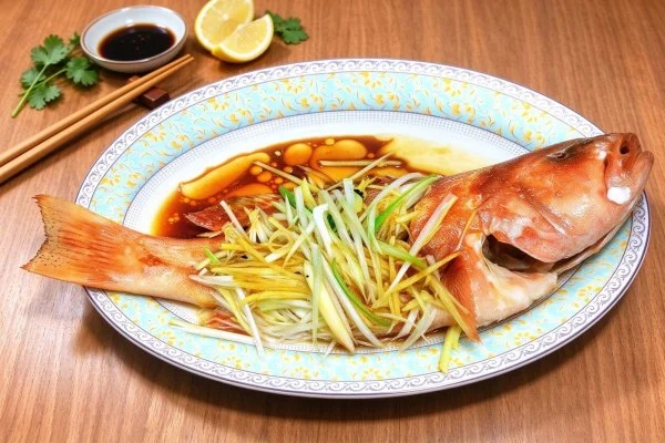 Steamed Coral Trout with Ginger and Scallion