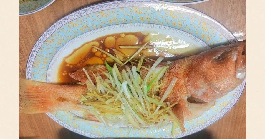 Steamed Coral Trout with Ginger and Scallion step 3